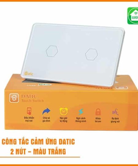 Công Tắc Cảm Ứng Thông Minh Datic – 2 Nút Màu Trắng/Đen
