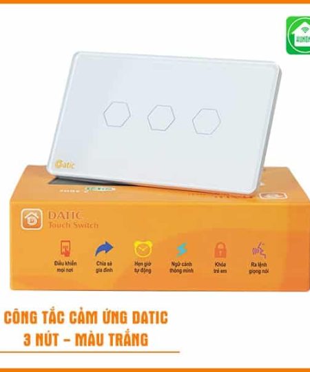 Công Tắc Cảm Ứng Thông Minh Datic – 3 Nút Màu Trắng/Đen
