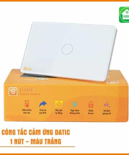 Công Tắc Cảm Ứng Thông Minh Datic – 1 Nút Màu Trắng/Đen
