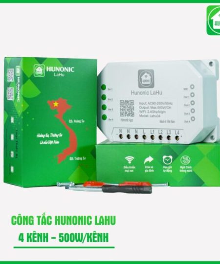 Công tắc Hunonic Lahu 4 kênh (500W/1 kênh)