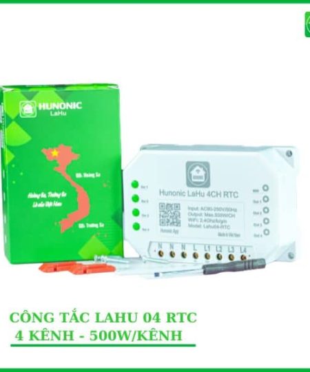 Công tắc Hunonic Lahu 4 kênh RTC Tích hợp IC Thời Gian Thực
