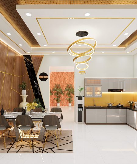 HỆ TỦ BẾP CÁNH ACRYLIC MẪU 4
