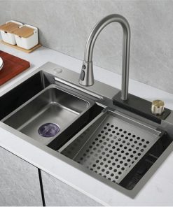Chậu rửa bát 1 hộc Korea KR-7546 và vòi nóng lạnh