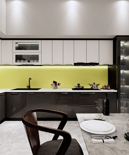HỆ TỦ BẾP CÁNH ACRYLIC MẪU 12