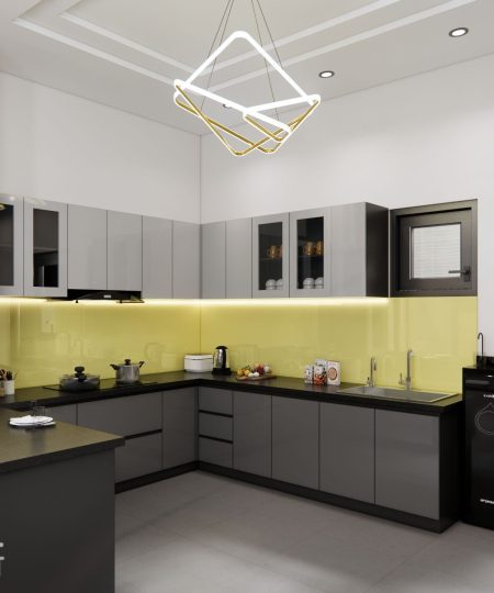 HỆ TỦ BẾP CÁNH ACRYLIC MẪU 16