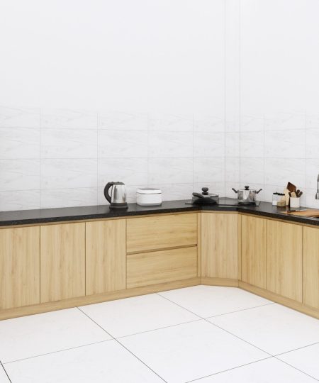 HỆ TỦ BẾP CÁNH MDF PHỦ MELAMINE MẪU 11