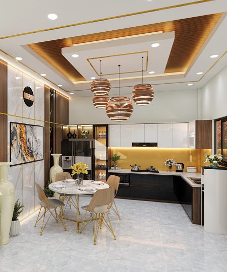 HỆ TỦ BẾP CÁNH ACRYLIC MẪU 21
