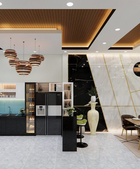 HỆ TỦ BẾP CÁNH ACRYLIC MẪU 23