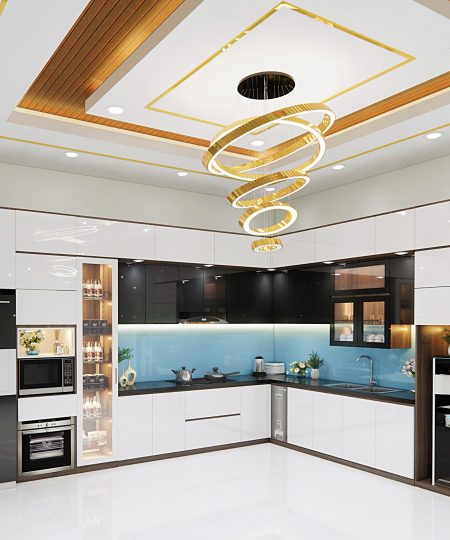 HỆ TỦ BẾP CÁNH ACRYLIC MẪU 29