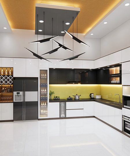 HỆ TỦ BẾP CÁNH ACRYLIC MẪU 30