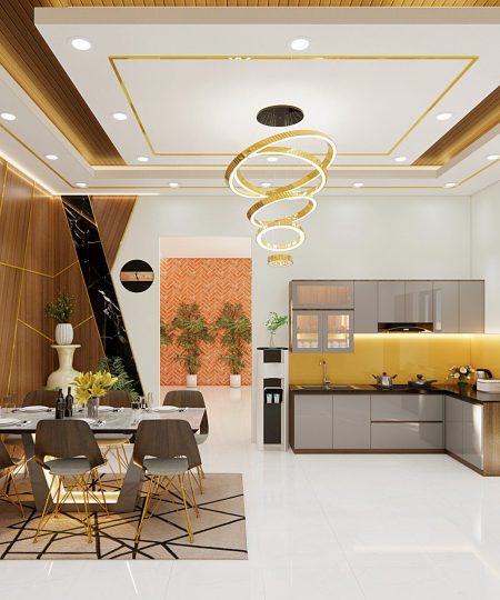HỆ TỦ BẾP CÁNH ACRYLIC MẪU 33