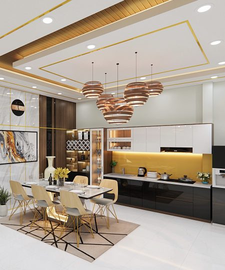 HỆ TỦ BẾP CÁNH ACRYLIC MẪU 34