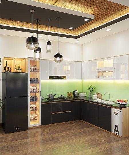 HỆ TỦ BẾP CÁNH ACRYLIC MẪU 36