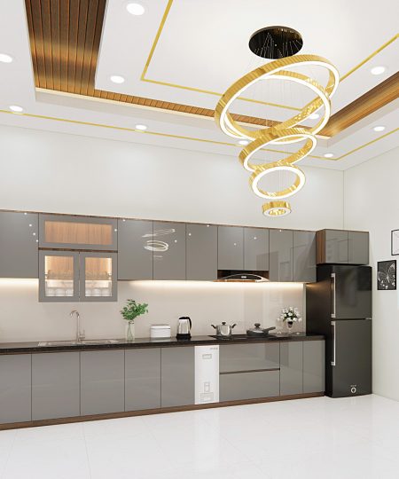 HỆ TỦ BẾP CÁNH ACRYLIC MẪU 5