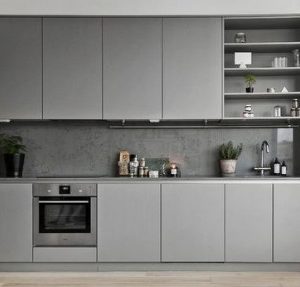 HỆ TỦ BẾP CÁNH ACRYLIC MẪU CHỮ I TỔNG HỢP
