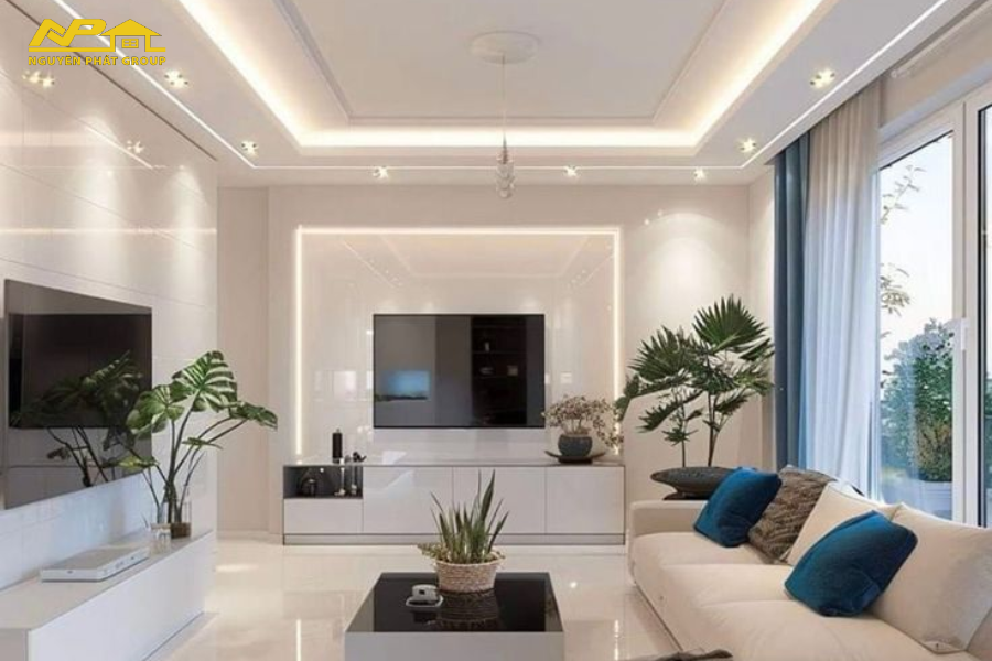 Sử dụng trần thạch cao làm điểm nhấn